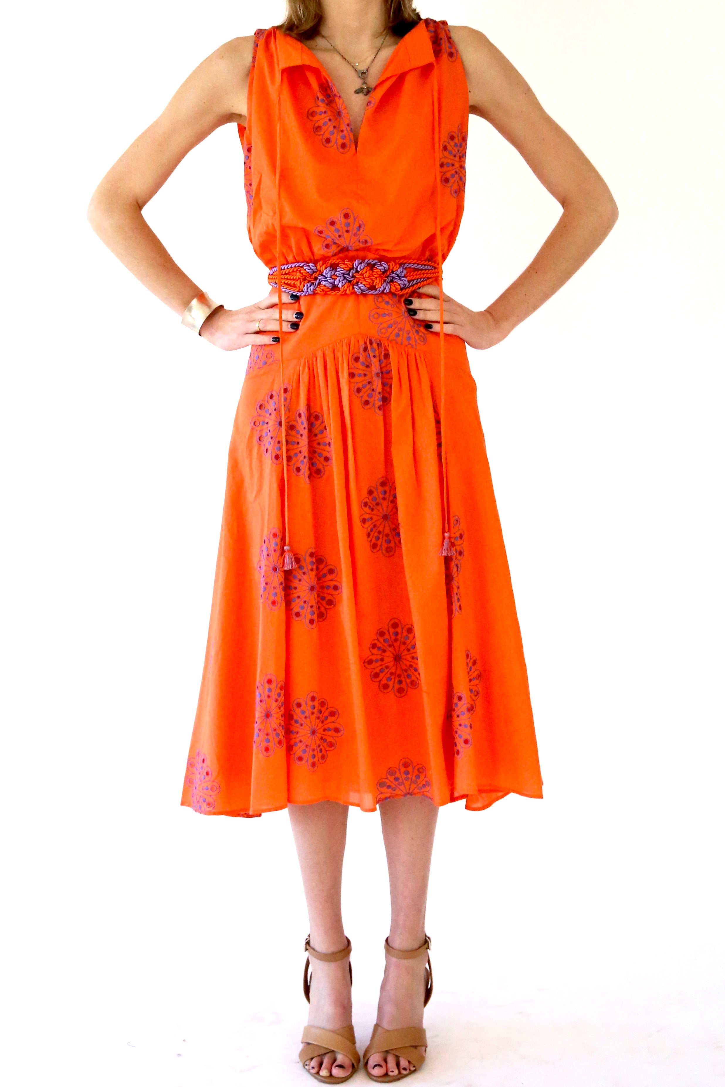 daila dress - orange/lilac