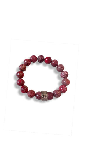 red sea sediment jasper bead bracelet