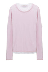 double-layer top - pink/white