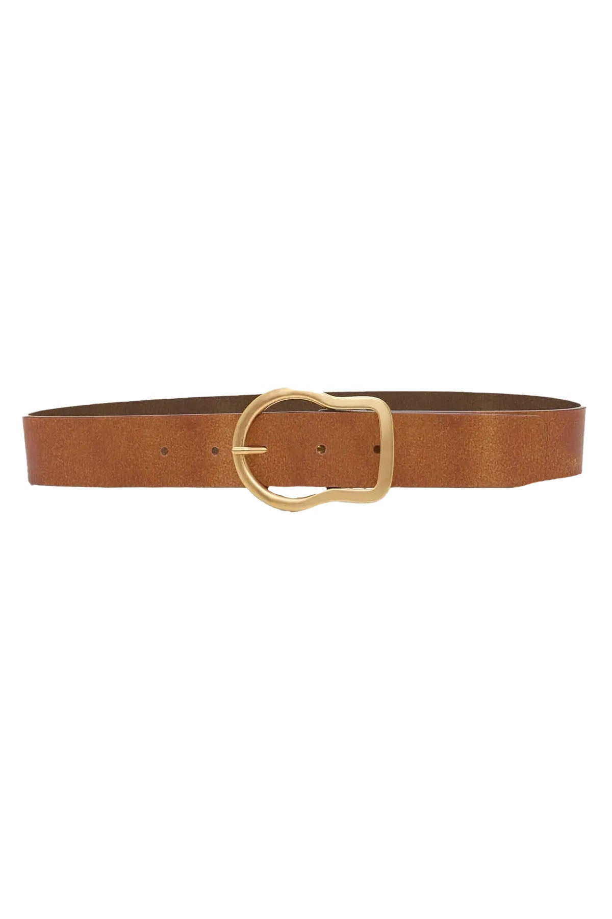 waxed statement belt - distressed brown