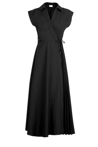 midi shivon dress - black
