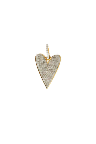 pave diamond heart pendant