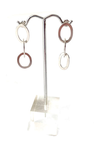 three oval link earring