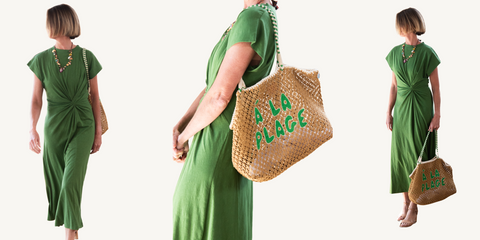 apiece apart volta twist dress outfit