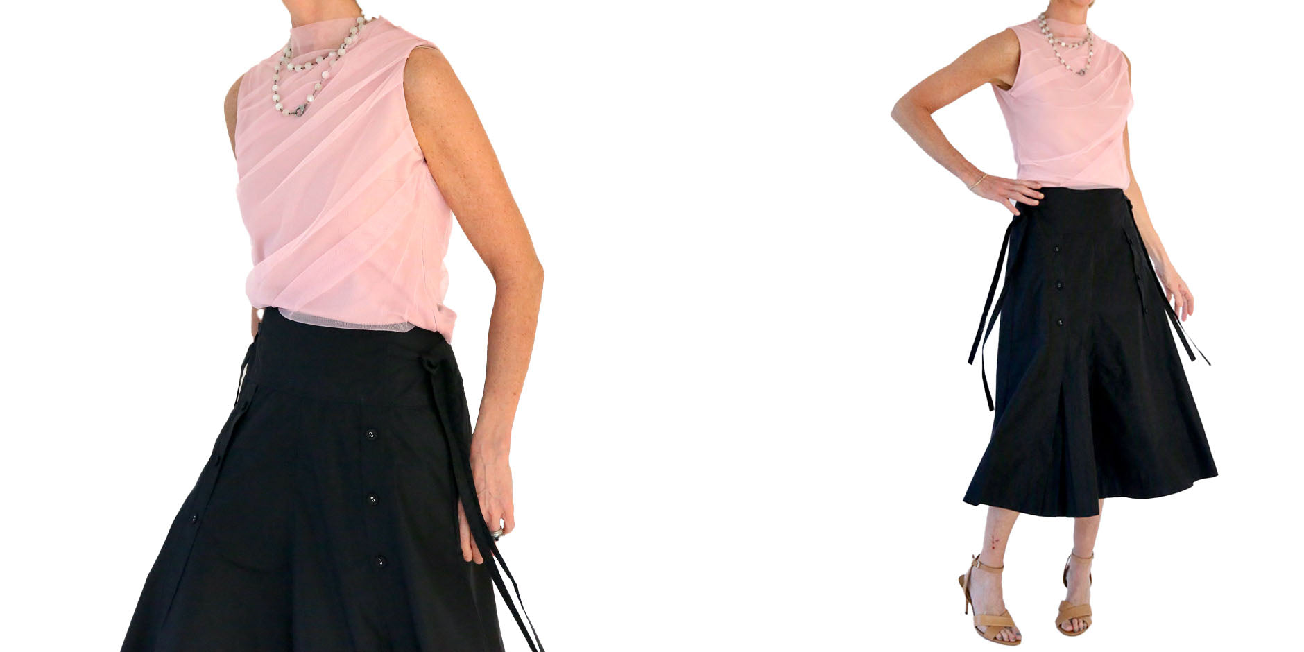 dorothee schumacher tulle top, 3.1 phillip lim skirt, the woods necklace