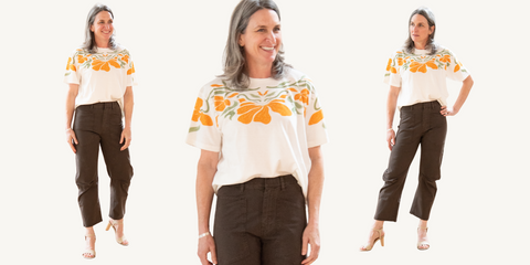 monoki bloom tee outfit