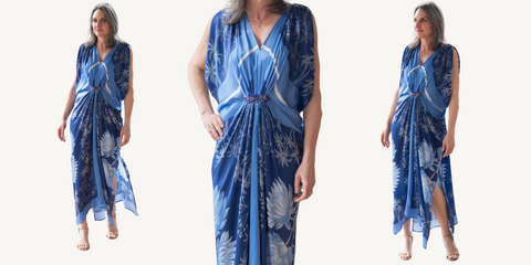 verandah hand draped gown outfit
