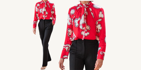 soft florals blouse outfit
