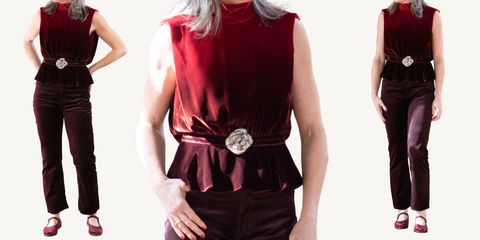 ombre velvet outfit