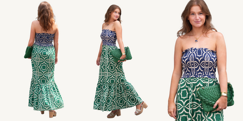 misa los angeles sanya strapless dress outfit