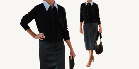elegant statement cardigan outfit