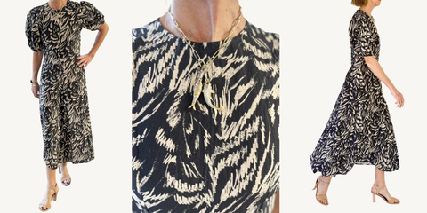 apa bettina maxi dress and fish pendants
