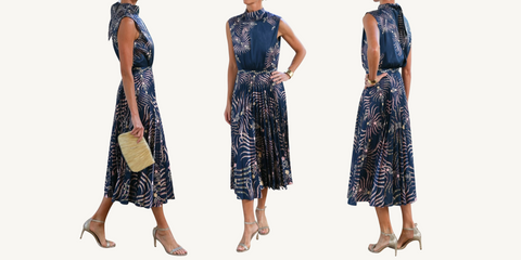 saloni fleur e dress in palm trellis placement
