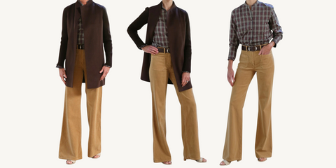 kinross rib sleeve coat in chocolate