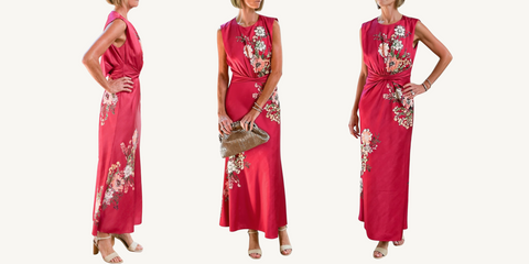 saloni gwen dress in aster boutique floral