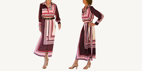 misa Herminia dress in choco geo print