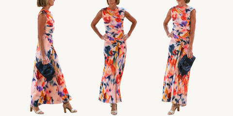 simkhai acacia midi dress in daisy multi