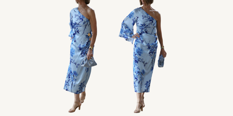 borgo de nor Atlantis dress in cherry blossom blue