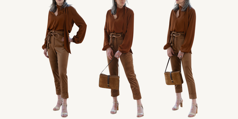 silvia tcherassi alanis blouse and beryl pant in camel