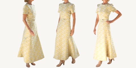 simkhai caroline jacquard mini dress in butter cream