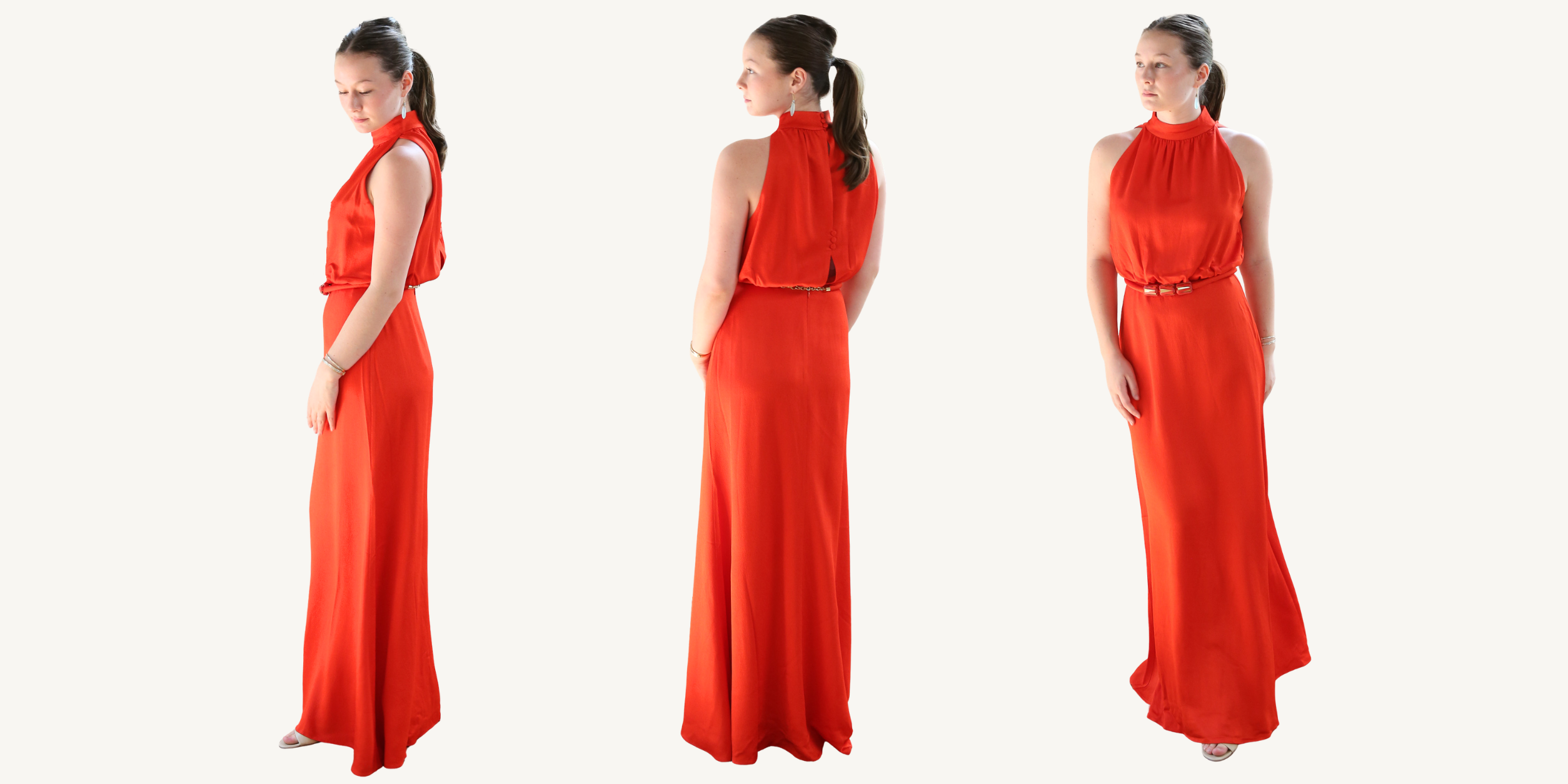 silvia tcherassi damara dress in spicy orange