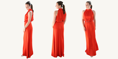 silvia tcherassi damara dress in spicy orange