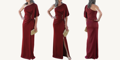 silvia tcherassi doli dress in burgundy