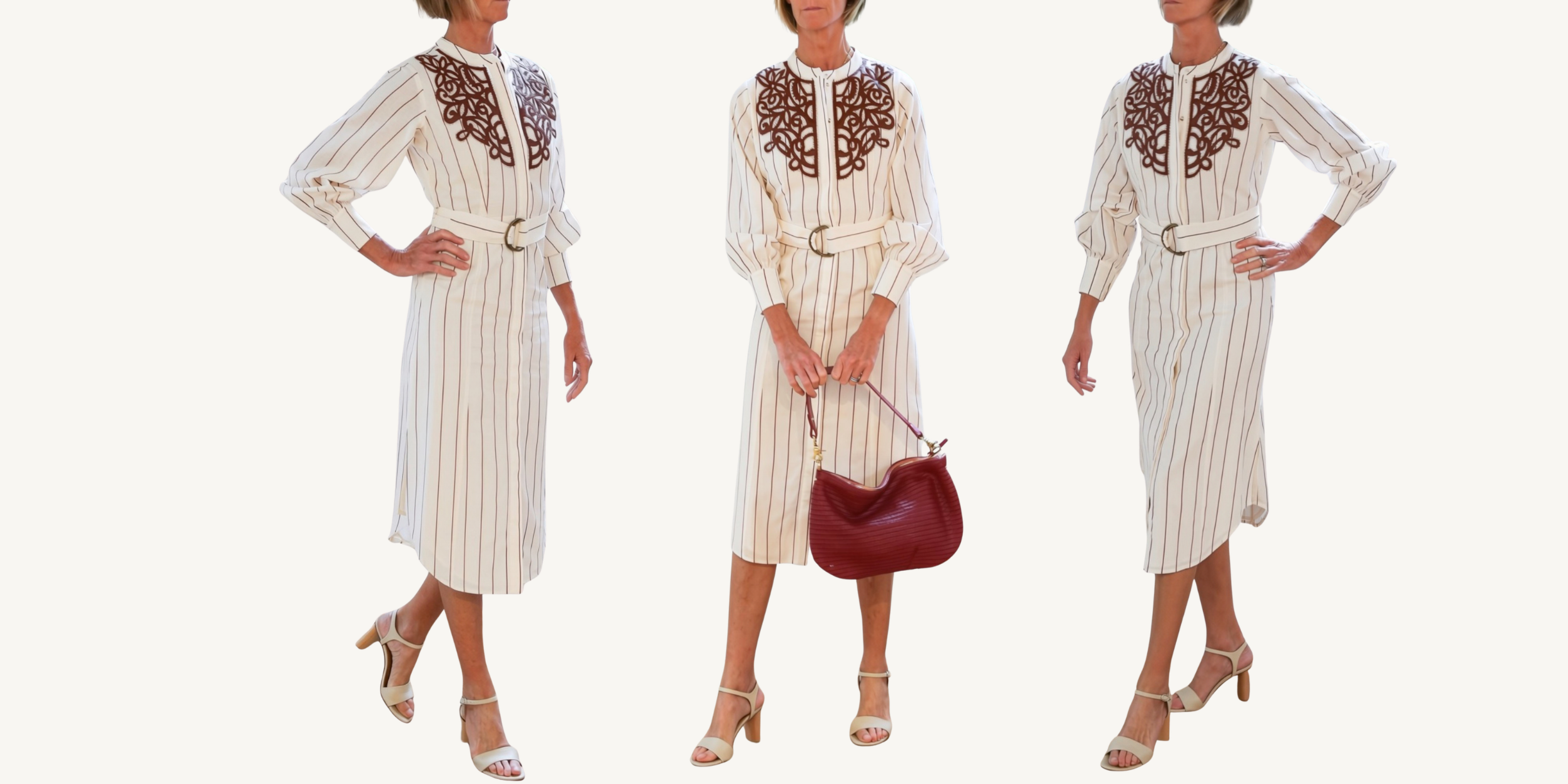 marie oliver fletcher dress is henna stripe
