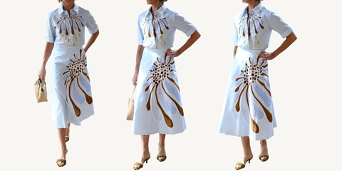 dorothee schumacher flower power skirt and blouse