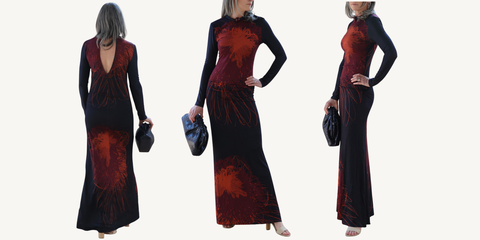 silvia tcherassi gabbice dress in navy