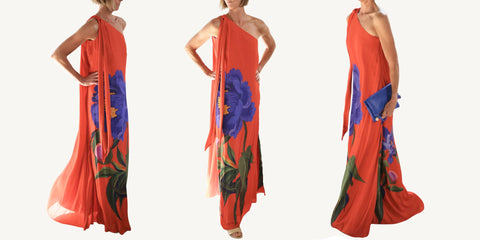 borgo de nor lani crepe dress in floral candy placement