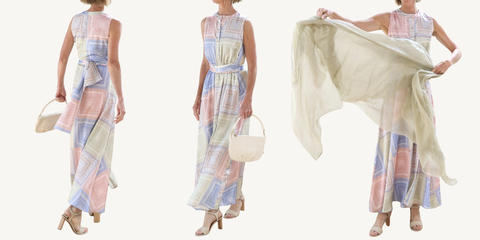 misa anabella dress in pastel tiles