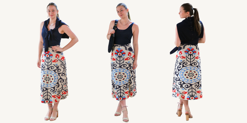 misa ocean skirt in summer tapestry outfit