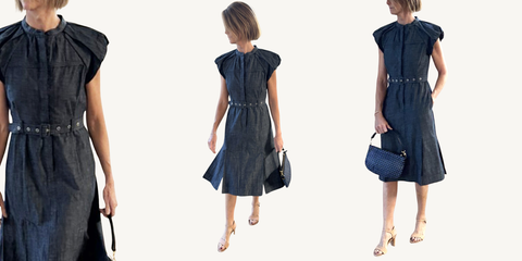 3.1 Phillip lim puff sleeve dress indigo