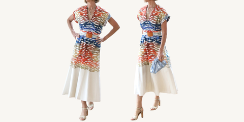 silvia tcherassi sakura dress in coral symphony