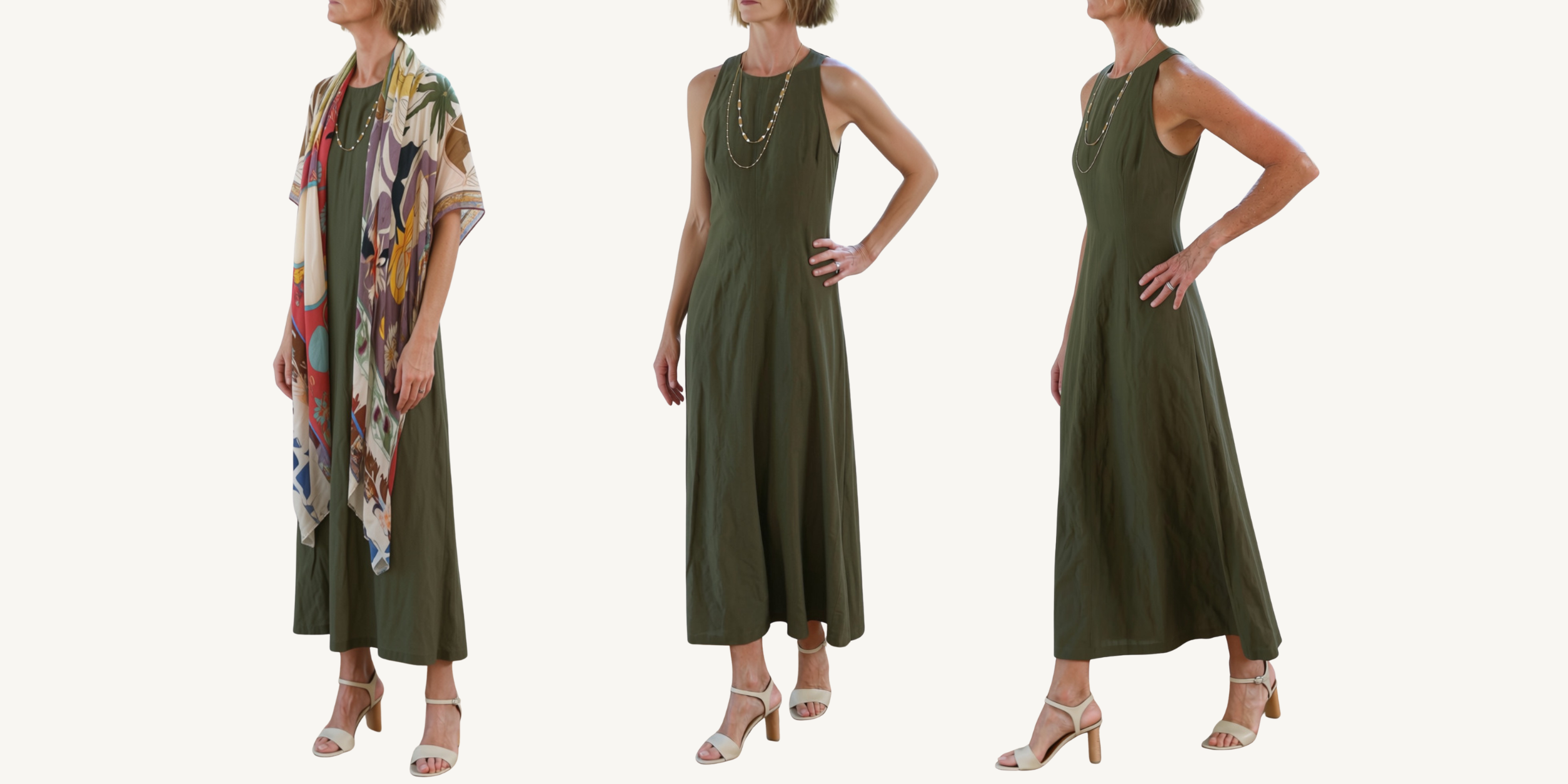 apiece apart uma maxi dress in dark olive