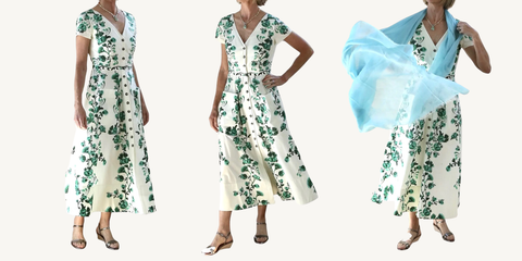 saloni zoey dress in saffier vines placement