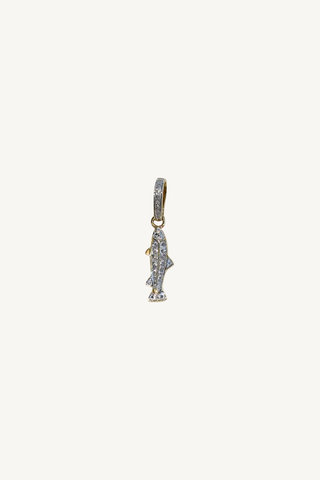 3/4" pave diamond small fish pendant