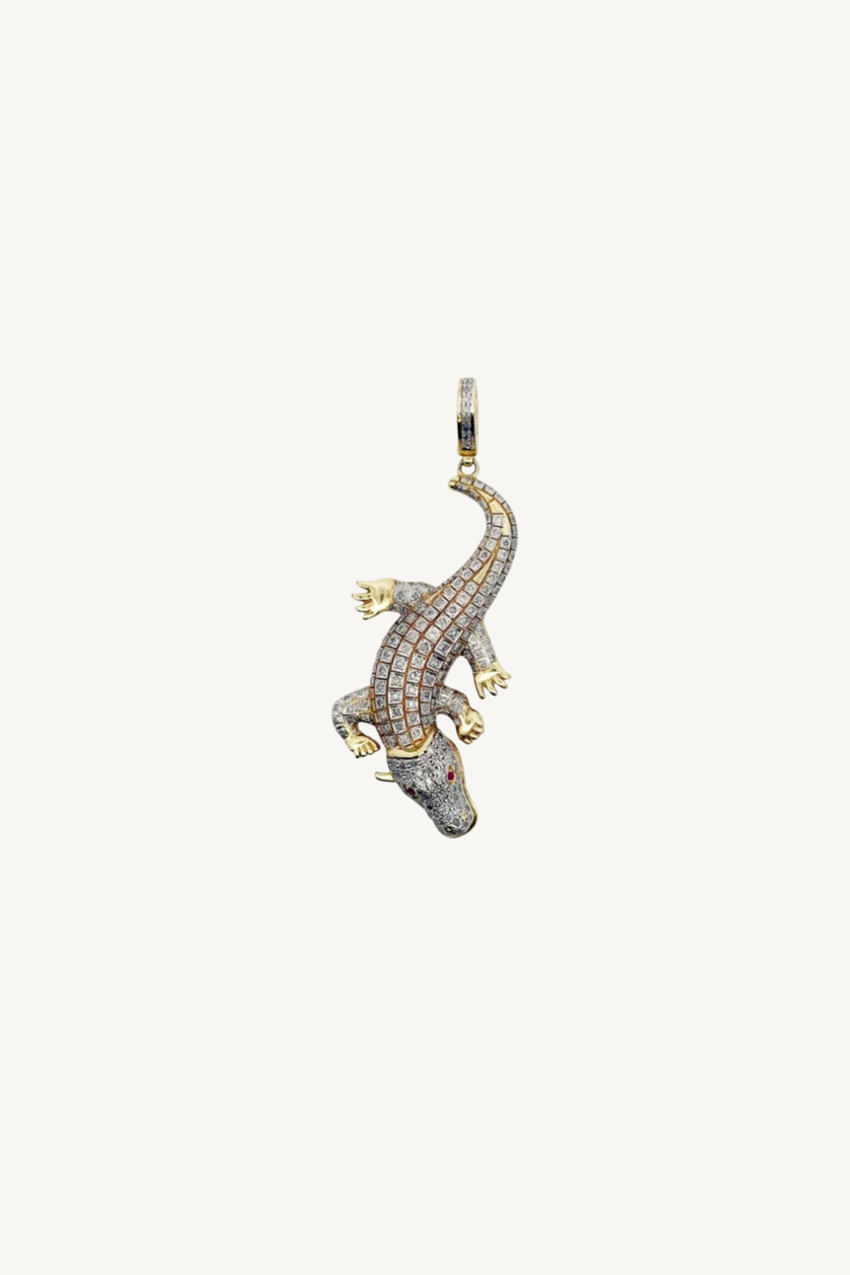 2" pave diamond alligator enhancer