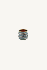 enamel turquoise and pave diamond snake bead