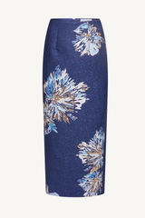 bora skirt - painterly dahlia placement