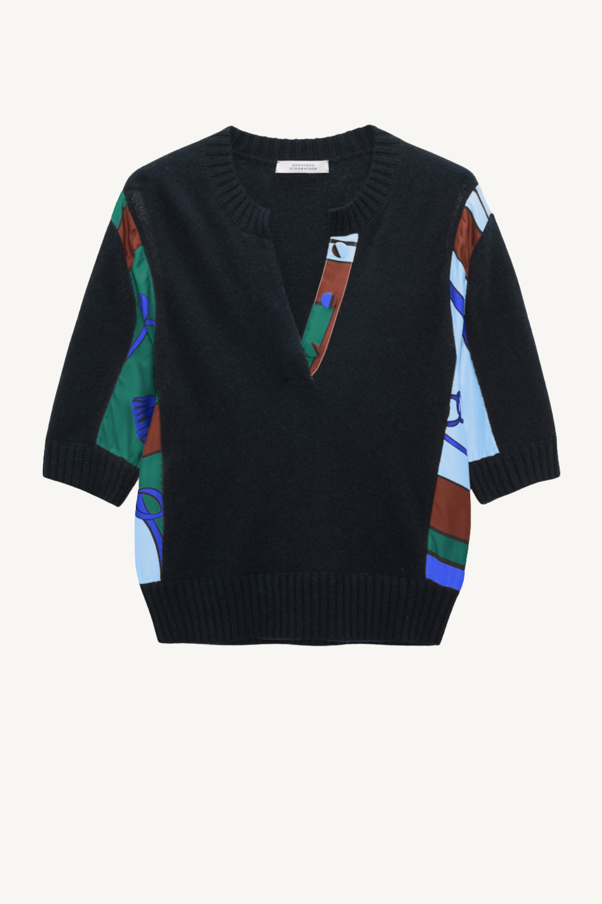 foulard statement pullover - colorful ribbon scarf