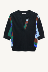 foulard statement pullover - colorful ribbon scarf