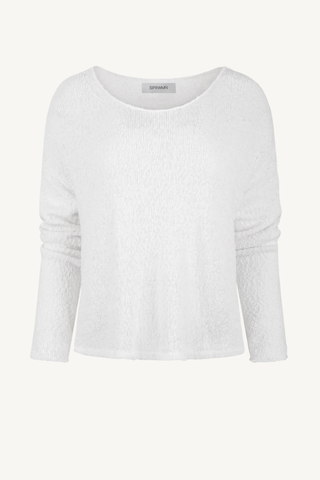 off shoulder sweater - white