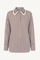 franca top - brown stripe