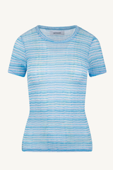baby tee - turquoise stripes