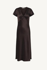 shiny statement dress - black mushroom
