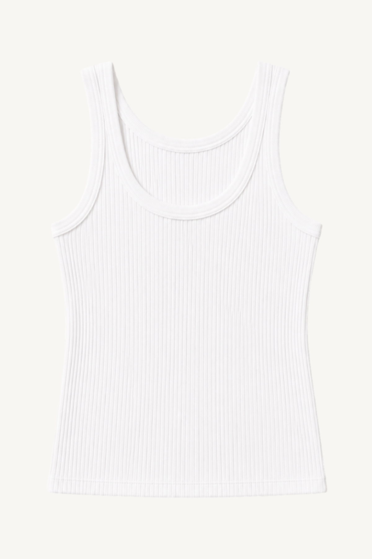 military ribbed crop tank - undyed