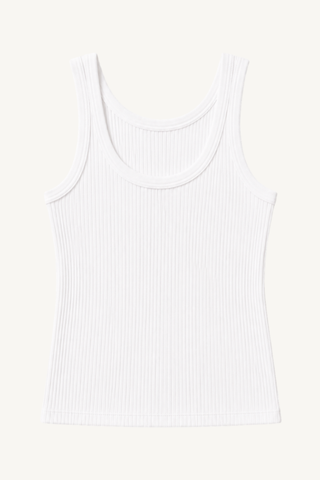 military ribbed crop tank - undyed