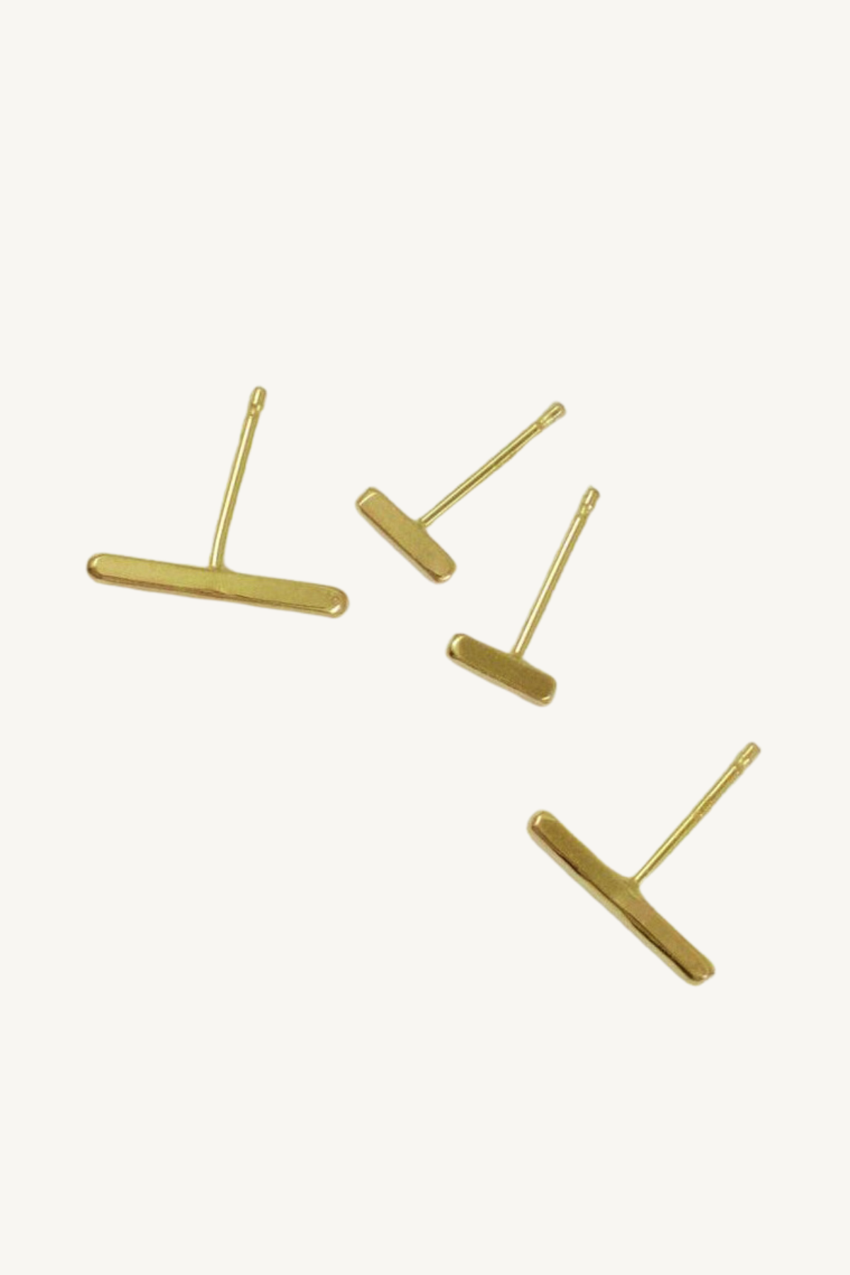 half inch bar stud earrings